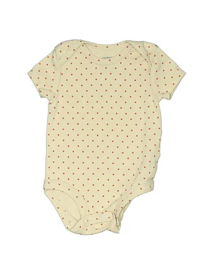 Pre-owned Carter's Babies' Short Sleeve Onesie In White