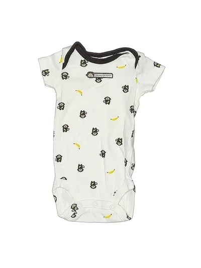 Pre-owned Carter's Babies' Short Sleeve Onesie In White