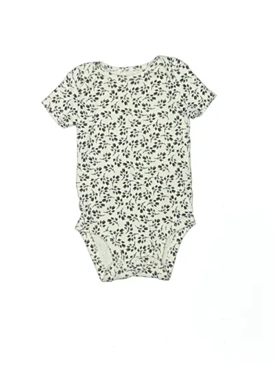 Pre-owned Carter's Babies' Short Sleeve Onesie In White