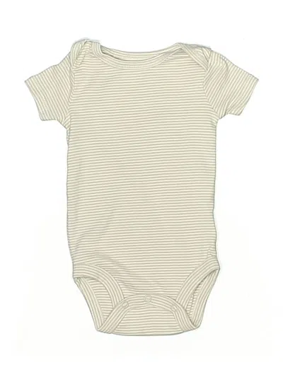 Pre-owned Carter's Babies' Short Sleeve Onesie In White