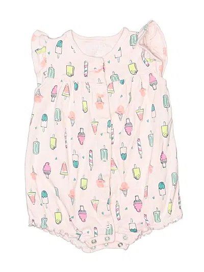 Pre-owned Carter's Babies' Short Sleeve Onesie In White