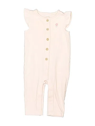 Pre-owned Carter's Babies' Short Sleeve Onesie In White