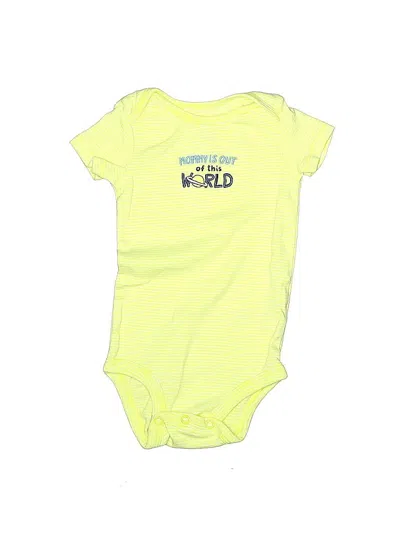 Pre-owned Carter's Babies' Short Sleeve Onesie In Yellow