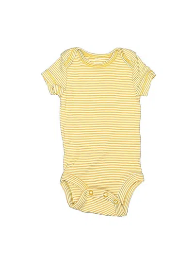 Pre-owned Carter's Babies' Short Sleeve Onesie In Yellow