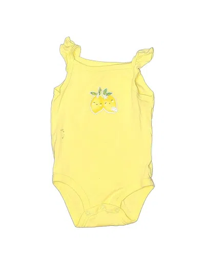 Pre-owned Carter's Babies' Short Sleeve Onesie In Yellow