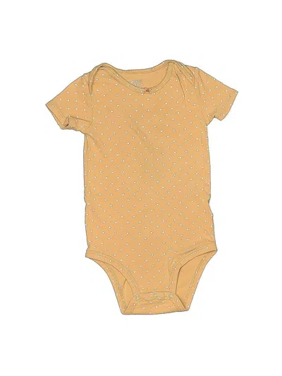 Pre-owned Carter's Kids' Short Sleeve Onesie In Yellow