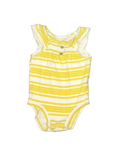 Pre-owned Carter's Babies' Short Sleeve Onesie In Yellow