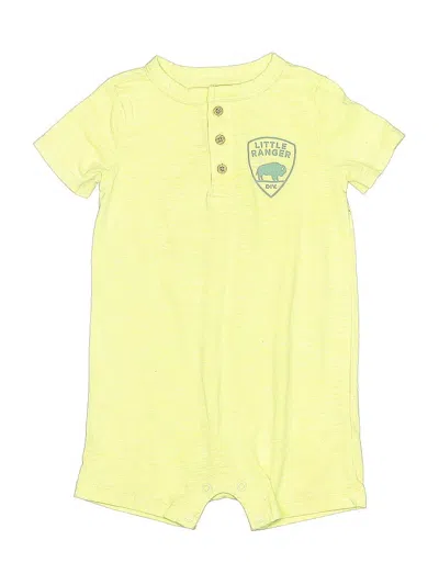Pre-owned Carter's Kids' Short Sleeve Onesie In Yellow