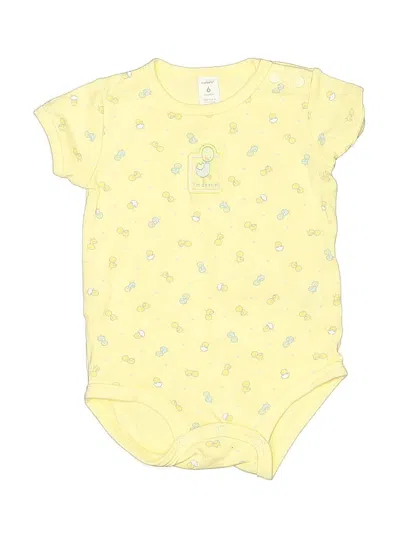 Pre-owned Carter's Babies' Short Sleeve Onesie In Yellow