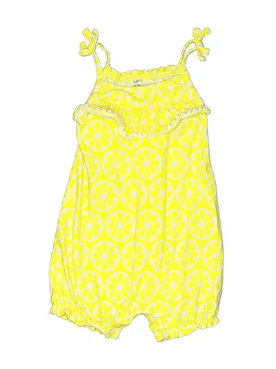 Pre-owned Carter's Babies' Short Sleeve Onesie In Yellow
