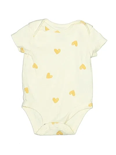 Pre-owned Carter's Babies' Short Sleeve Onesie In Yellow