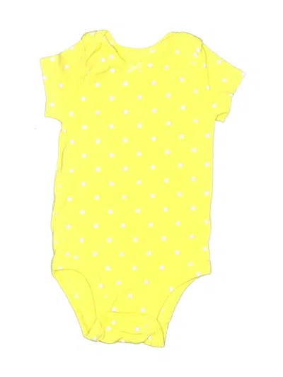 Pre-owned Carter's Babies' Short Sleeve Onesie In Yellow