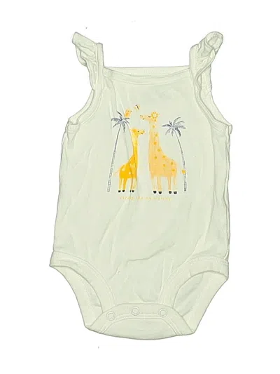 Pre-owned Carter's Babies' Short Sleeve Onesie In Yellow