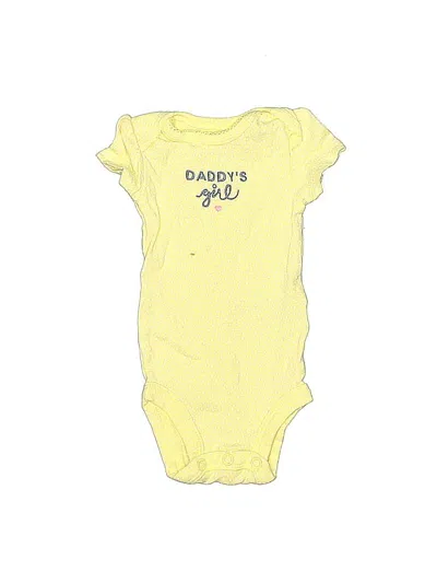 Pre-owned Carter's Babies' Short Sleeve Onesie In Yellow