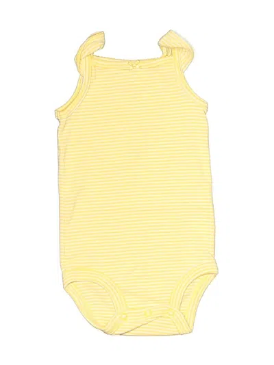 Pre-owned Carter's Babies' Short Sleeve Onesie In Yellow