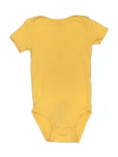 Pre-owned Carter's Kids' Short Sleeve Onesie In Yellow