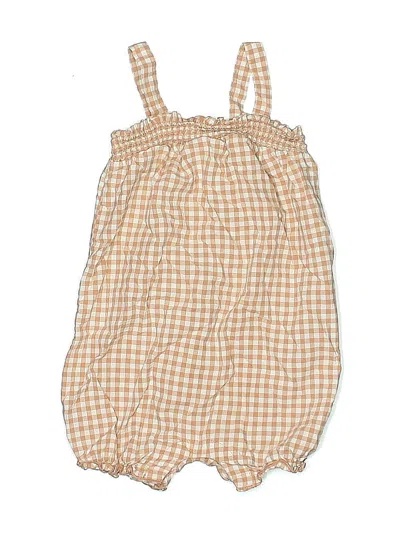 Pre-owned Carter's Kids' Short Sleeve Outfit In Brown