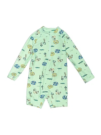 Pre-owned Carter's Kids' Short Sleeve Outfit In Green