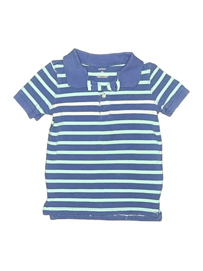Pre-owned Carter's Kids' Short Sleeve Polo Shirt In Blue
