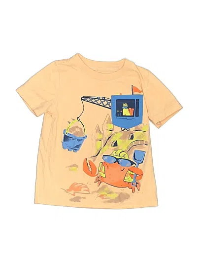 Pre-owned Carter's Kids' Short Sleeve T-shirt In Yellow
