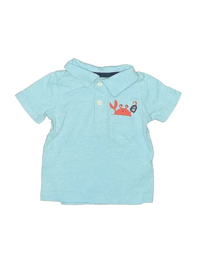 Pre-owned Carter's Babies' Short Sleeve Top Blue Tops