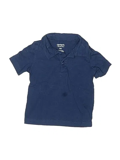 Pre-owned Carter's Babies' Short Sleeve Top Blue Tops