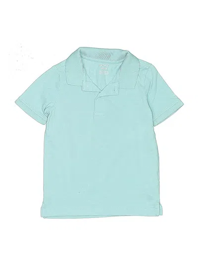 Pre-owned Carter's Kids' Short Sleeve Top Teal Tops In Blue