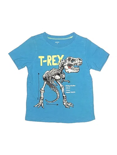 Pre-owned Carter's Kids' Short Sleeve T-shirt In Blue