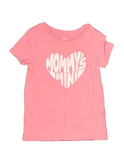 Pre-owned Carter's Kids' Short Sleeve T-shirt In Pink