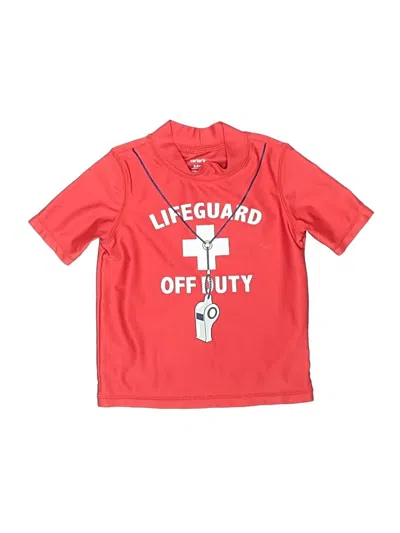 Pre-owned Carter's Kids' Short Sleeve T-shirt In Red