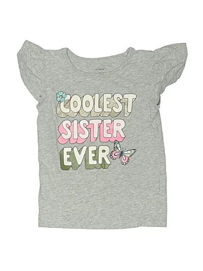 Pre-owned Carter's Kids' Short Sleeve T-shirt In Silver