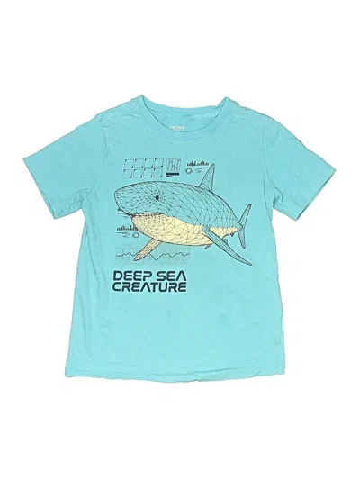 Pre-owned Carter's Kids' Short Sleeve T-shirt In Teal