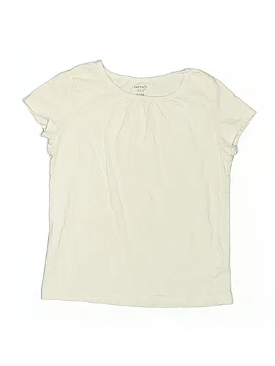 Pre-owned Carter's Kids' Short Sleeve T-shirt In White
