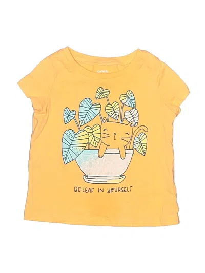 Pre-owned Carter's Babies' Short Sleeve T-shirt In Yellow