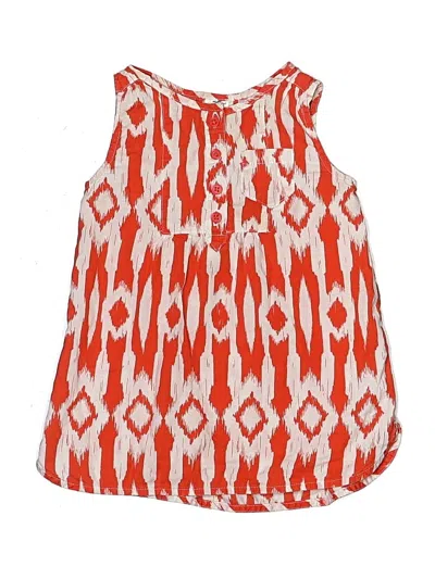 Pre-owned Carter's Kids' Sleeveless Blouse In Orange
