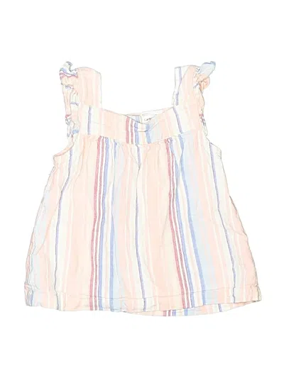 Pre-owned Carter's Kids' Sleeveless Blouse In White