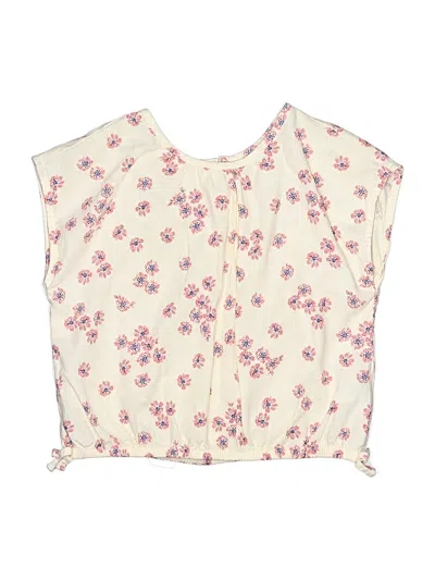 Pre-owned Carter's Kids' Sleeveless Blouse In White