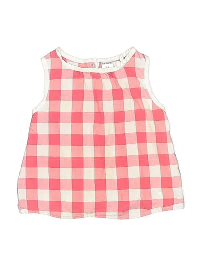 Pre-owned Carter's Kids' Sleeveless T-shirt In Pink