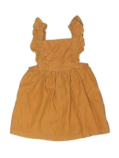 Pre-owned Carter's Kids' Sleeveless Top Gold Square Neckline Tops