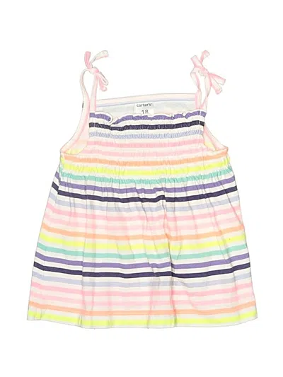 Pre-owned Carter's Kids' Sleeveless Top Pink Halter Neckline Tops