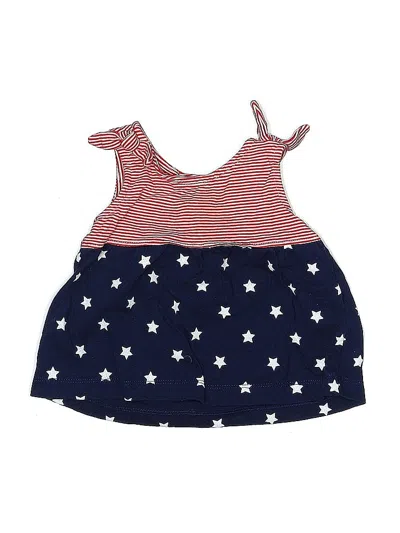Pre-owned Carter's Babies' Sleeveless Top Red Stars Pattern Scoop Neck Tops