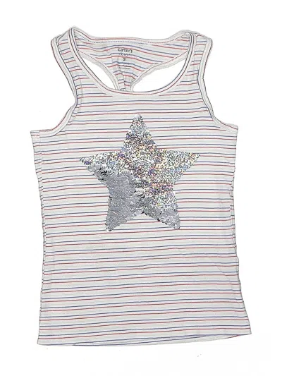 Pre-owned Carter's Kids' Sleeveless Top Silver Halter Neckline Tops