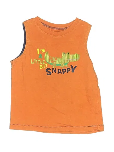 Pre-owned Carter's Kids' Sleeveless T-shirt In Orange