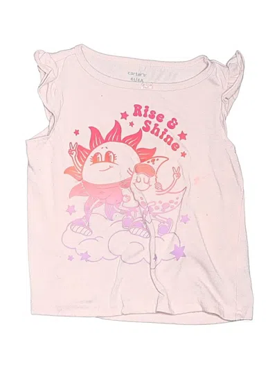 Pre-owned Carter's Kids' Sleeveless T-shirt In Pink