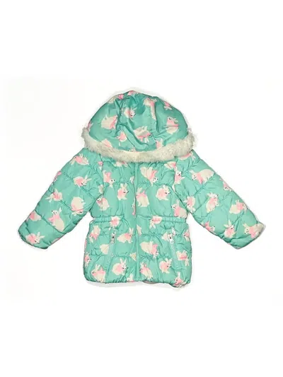 Pre-owned Carter's Kids' Snow Jacket In Teal