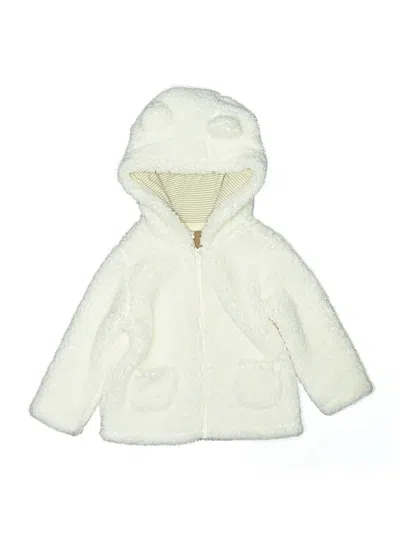 Pre-owned Carter's Kids' Snow Jacket In White