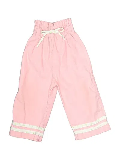 Pre-owned Carter's Babies' Snow Pants With Bib In Pink