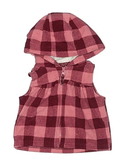 Pre-owned Carter's Babies' Sweater Vest In Burgundy