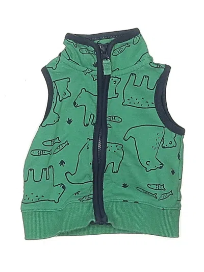 Pre-owned Carter's Babies' Sweater Vest In Green