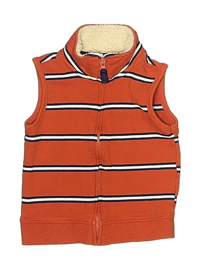 Pre-owned Carter's Kids' Sweater Vest In Orange